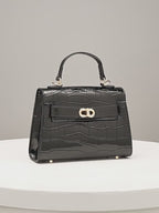 Genuine Leather Shoulder Crossbody Handbag Kelly Bag