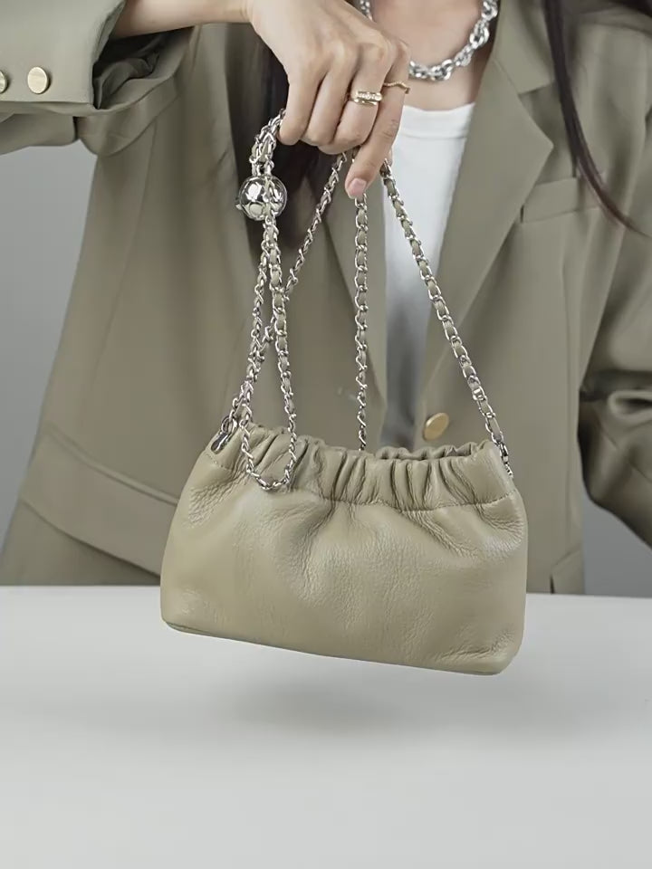 Elegant Cloud Pleated Crossbody Bag