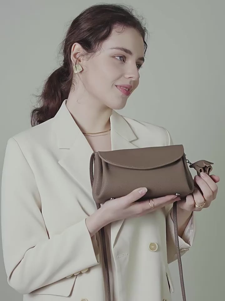 Fashionable Genuine Leather Shoulder Crossbody Bag