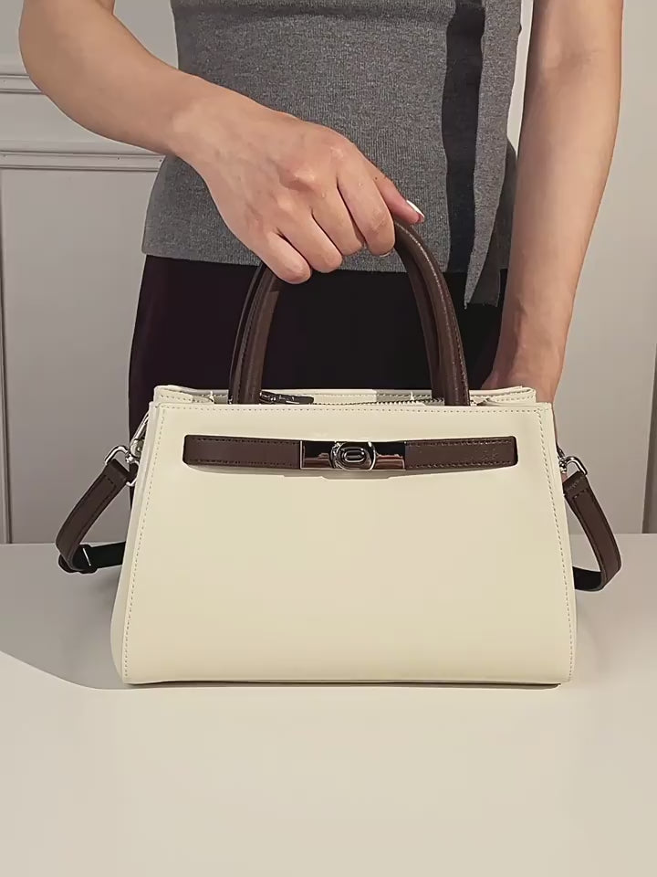 Genuine Leather Shoulder Crossbody Handbag Kelly Bag