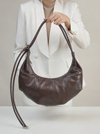 Genuine Leather Crossbody Handheld Dumpling Bag