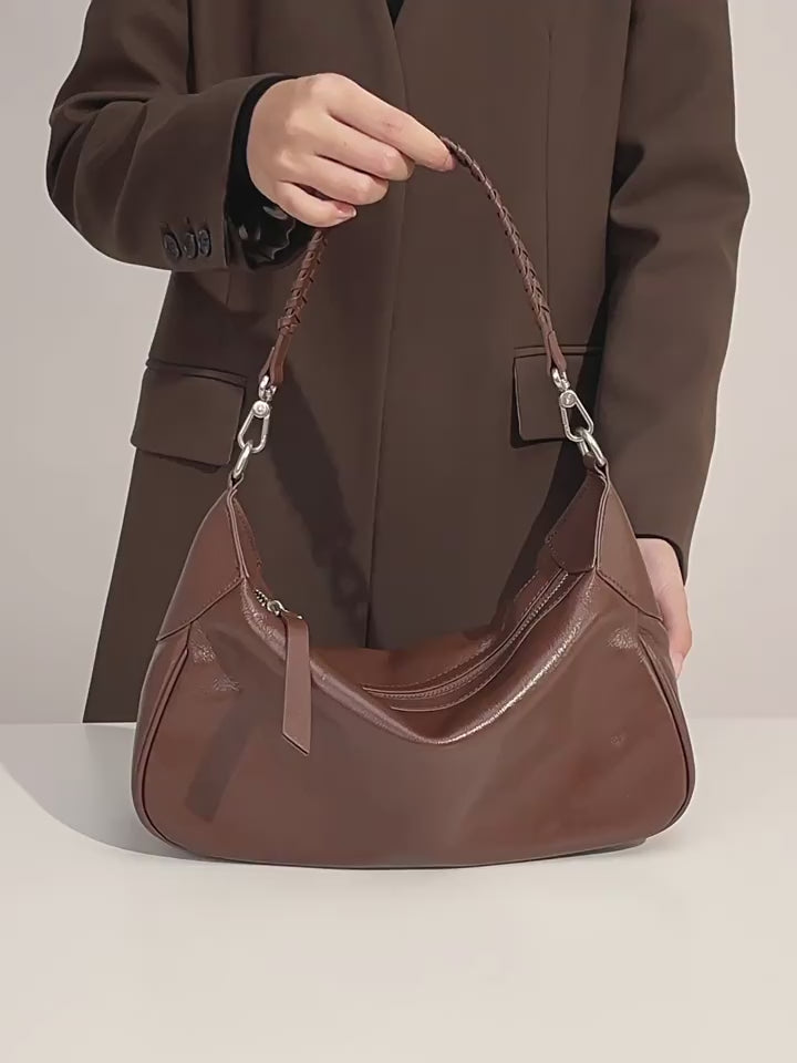 Genuine Leather Crossbody Handheld Underarm Bag