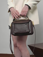 Vintage Single-Strap Crossbody Bag With Top Handle