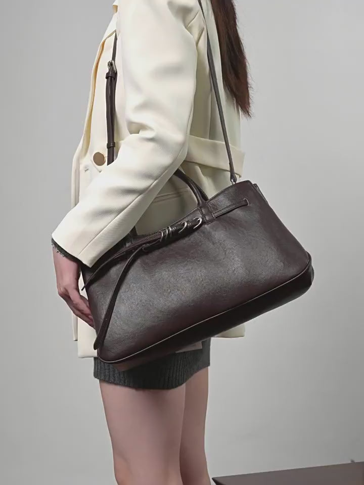 Vintage Shoulder Crossbody Top Handle Briefcase