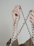 Tweed style Shoulder Crossbody Chain Bag