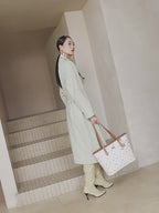 Genuine Leather Top-Handle Tote Bag
