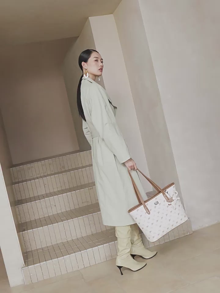 Genuine Leather Top-Handle Tote Bag