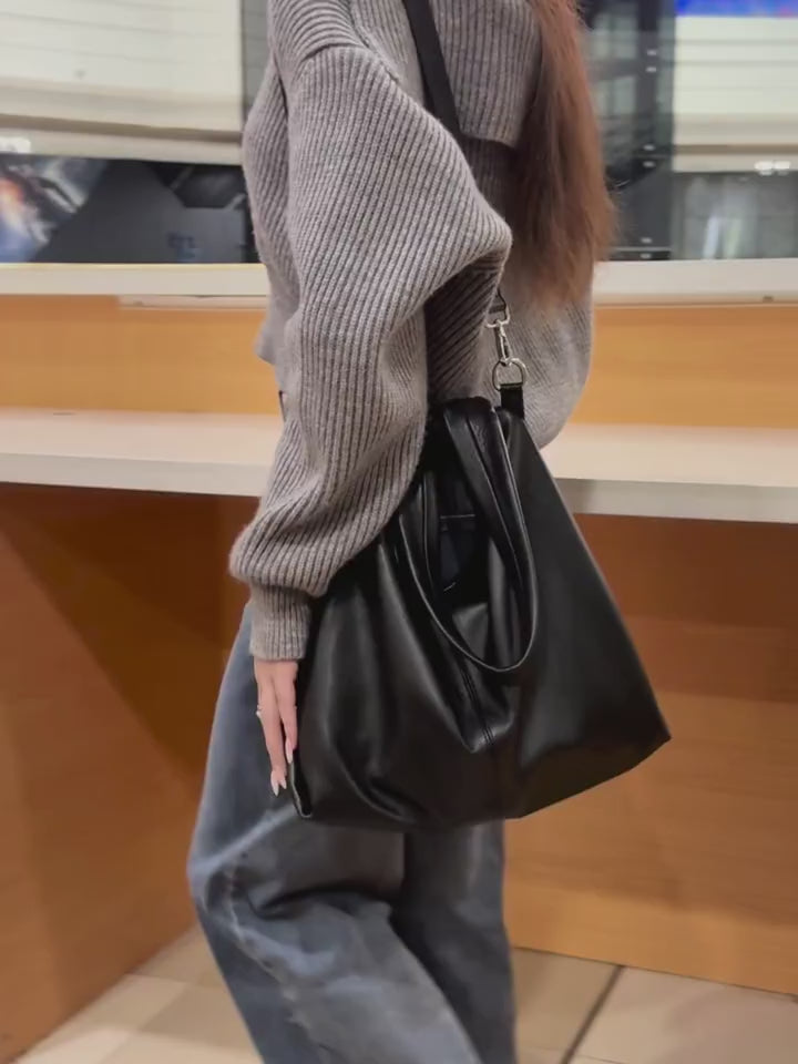 Genuine Leather Shoulder Crossbody Handbag Tote Bag
