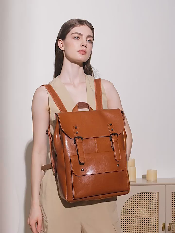 Vintage Genuine Leather Backpack