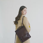 Vintage Preppy Genuine Leather Backpack