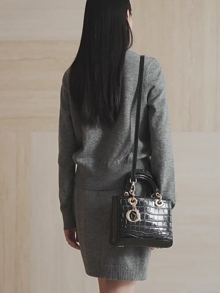 Stylish Top Handle Shoulder Crossbody Lady Dior Bag
