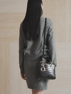 Stylish Top Handle Shoulder Crossbody Lady Dior Bag