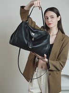 Work Tote Bag with Top Handle and Turn-Lock Closure