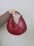 Vintage Single-Shoulder Crossbody Top-Handle Crescent Bag